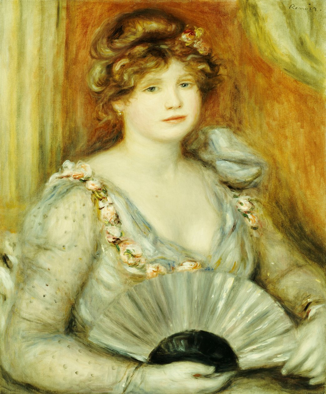 Femme avec un éventail - Pierre Auguste Renoir