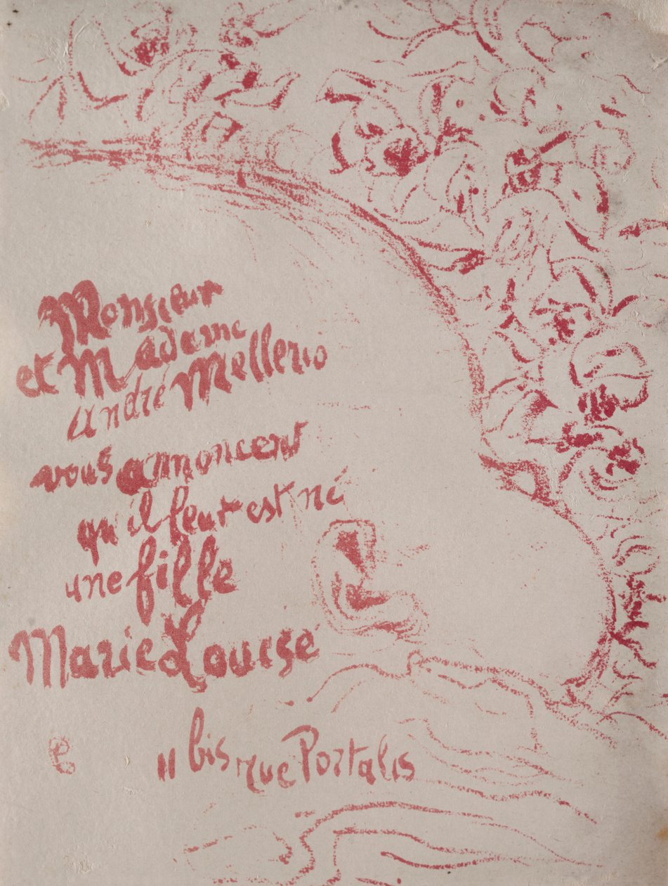 Annonce de naissance, 1898 - Pierre Bonnard