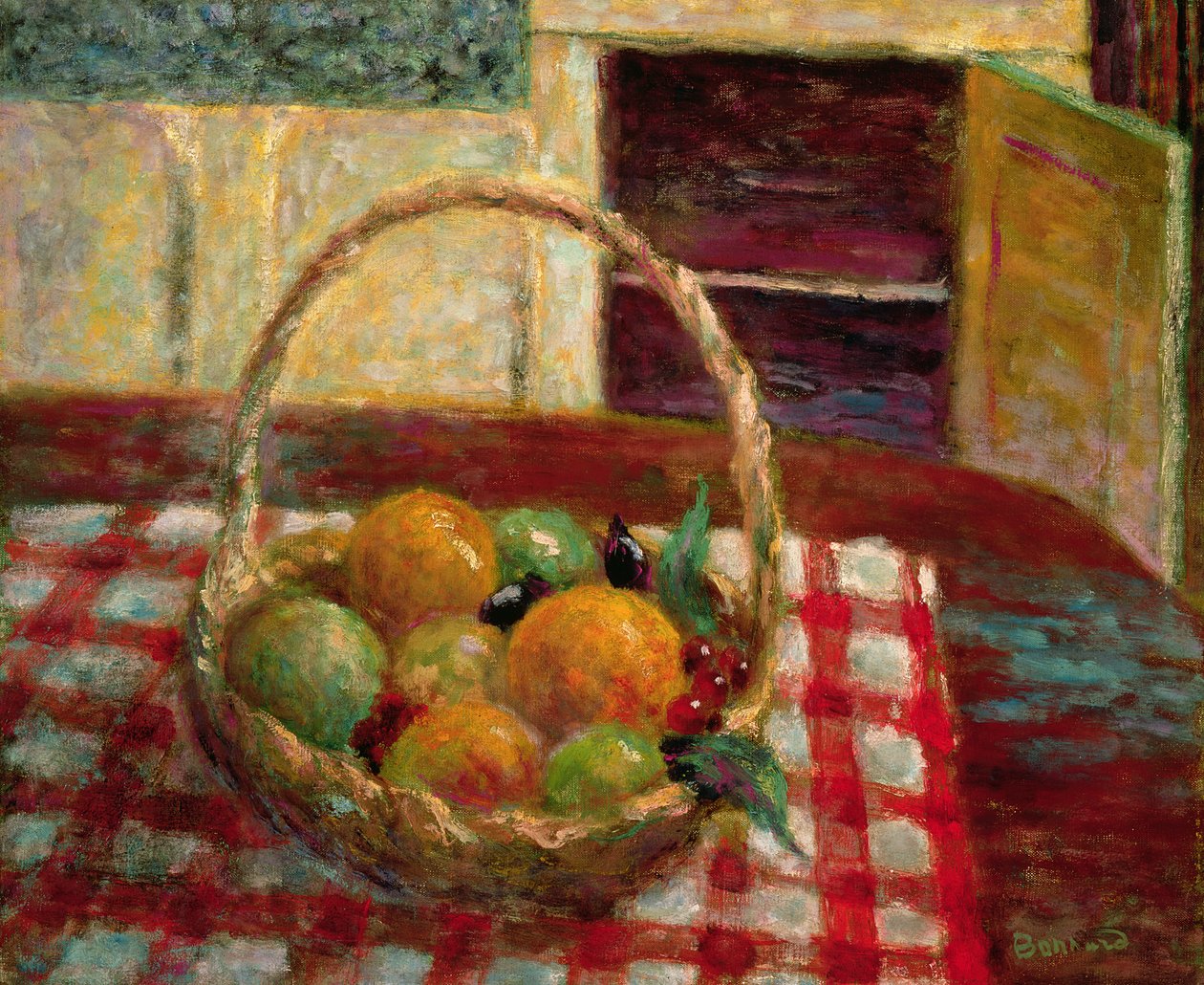 Panier de fruits sur une table - Pierre Bonnard