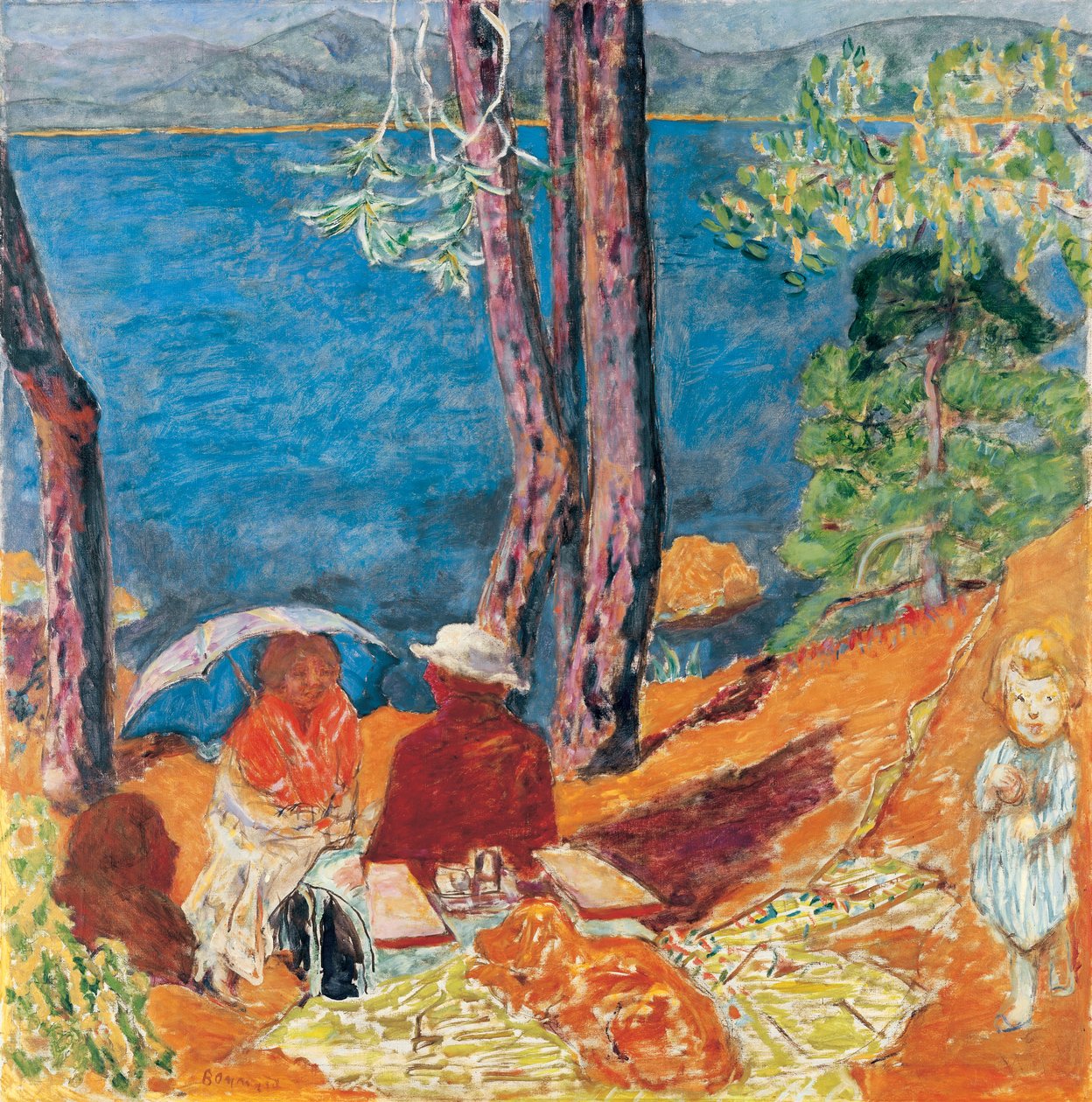 Au bord de la mer, sous les pins - Pierre Bonnard