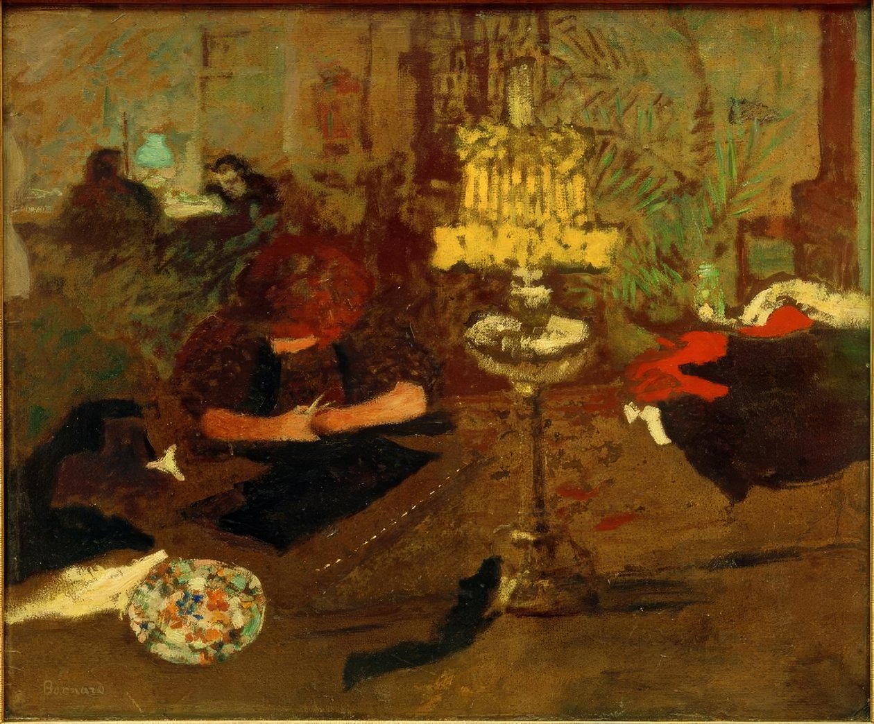 Jeune femme à la lampe - Pierre Bonnard