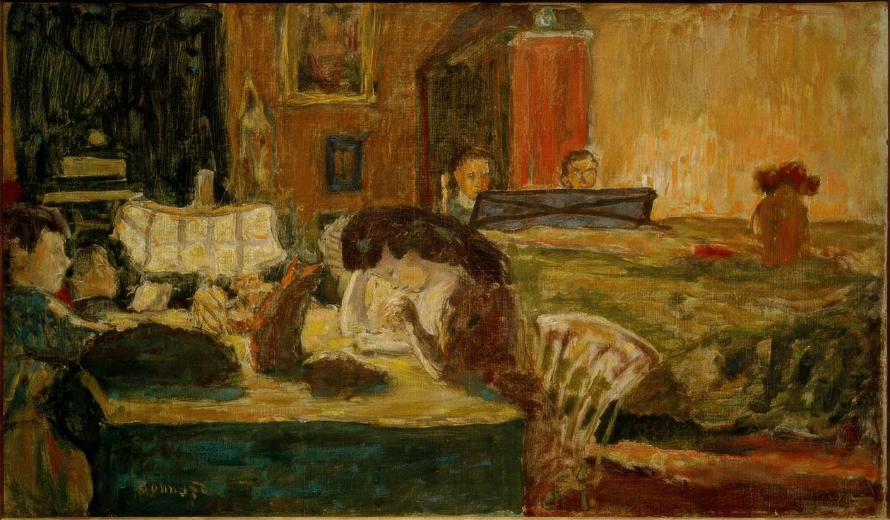 La soirée au salon (Famille Terrasse) - Pierre Bonnard