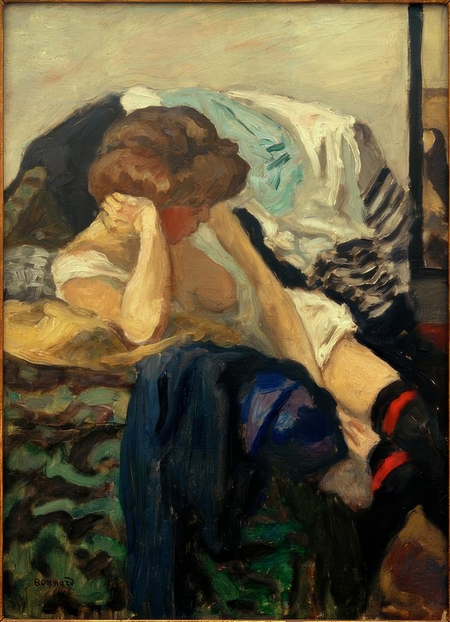 Les jarretières rouges - Pierre Bonnard