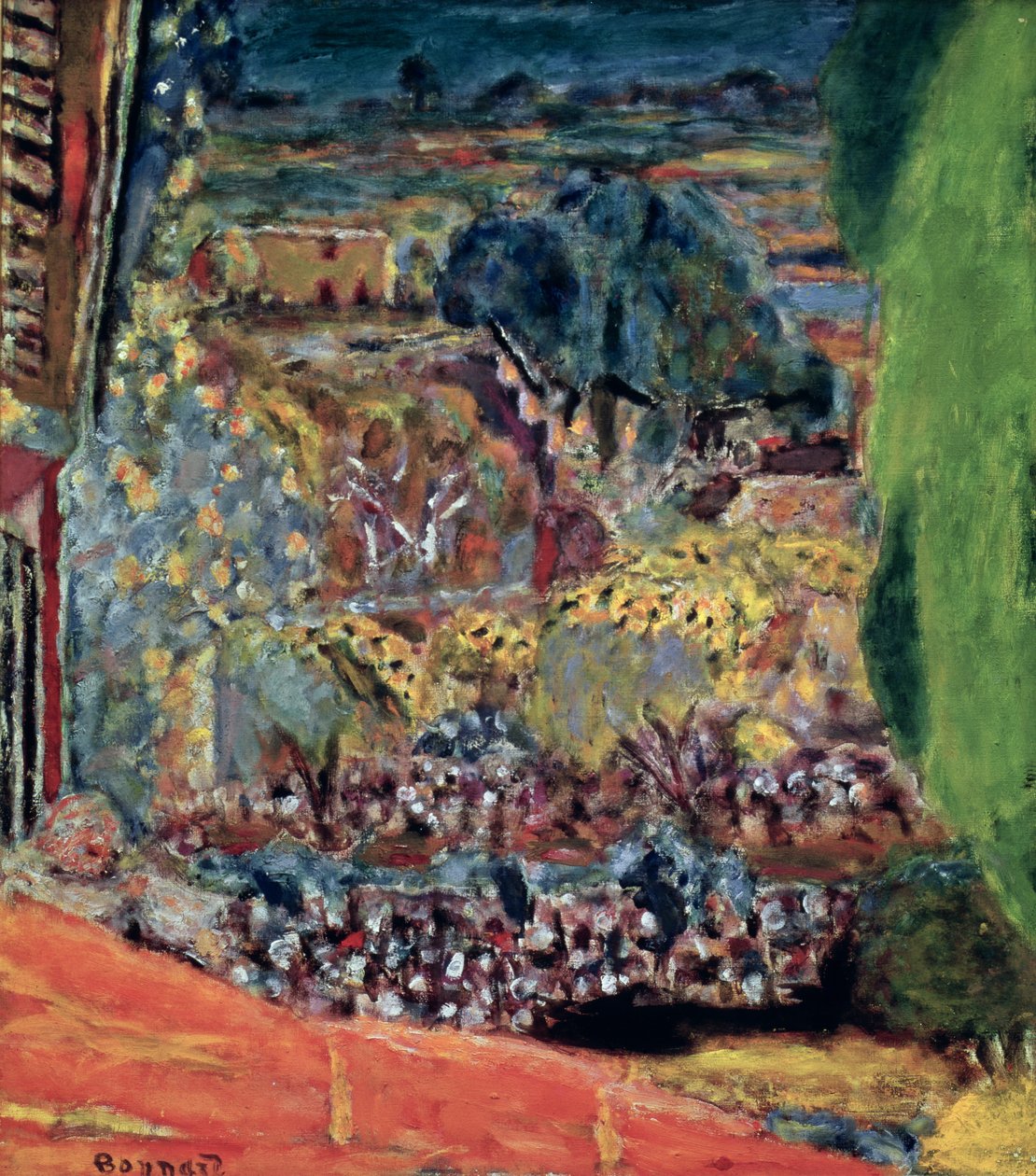 Le toit rouge au Cannet, 1945 - Pierre Bonnard