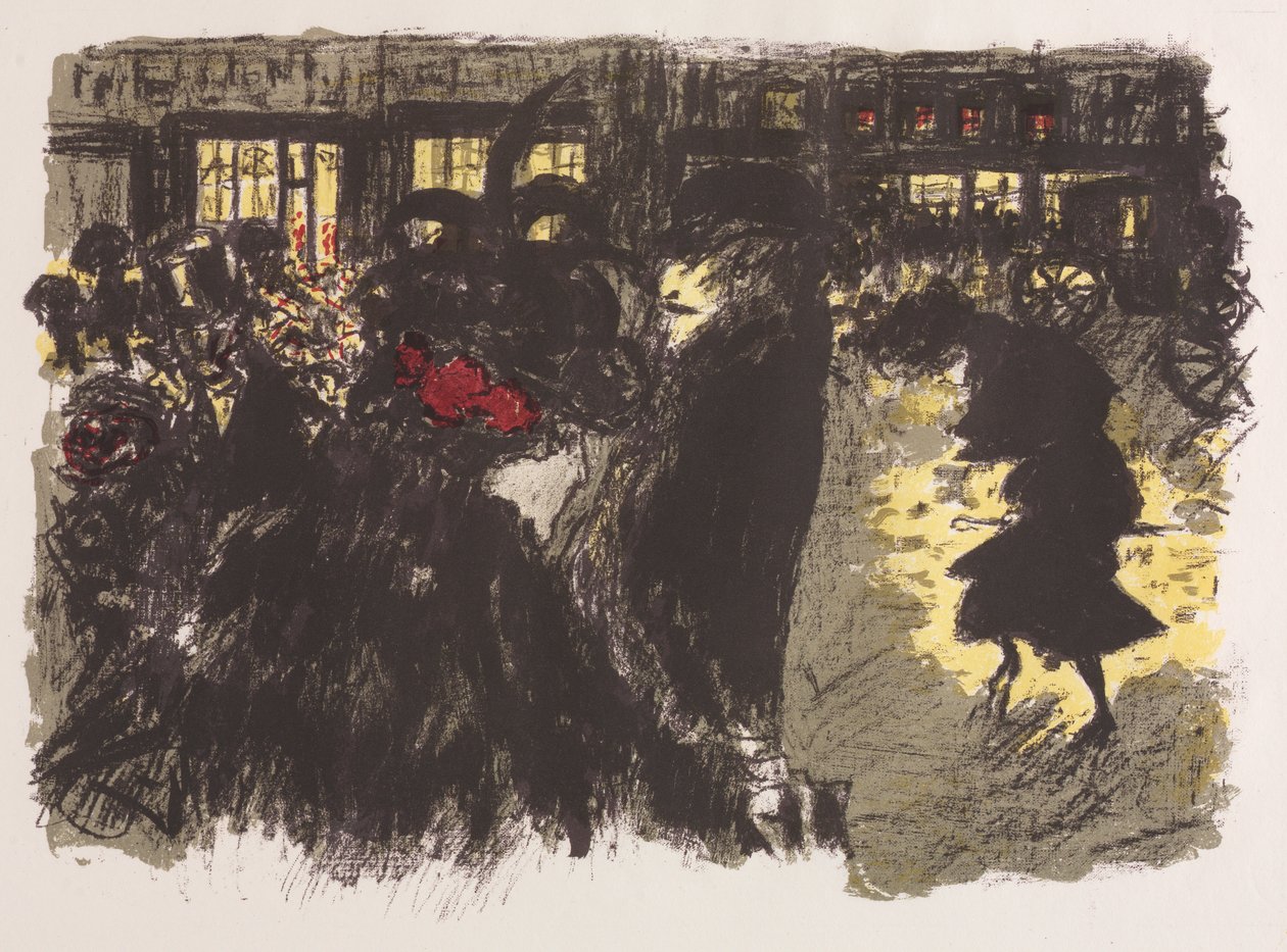 La place le soir - Pierre Bonnard