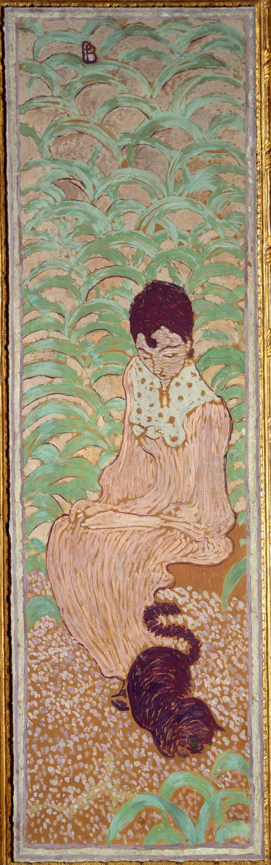 Femme assise au chat - Pierre Bonnard