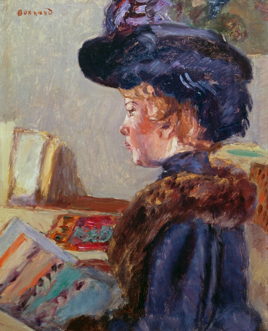 Jeune femme imprimant - Pierre Bonnard