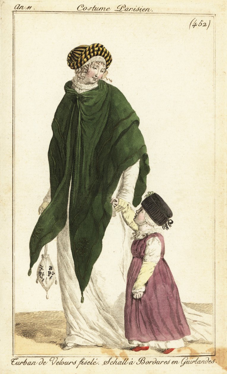 Femme à la mode et enfant, Paris - Pierre Charles Baquoy