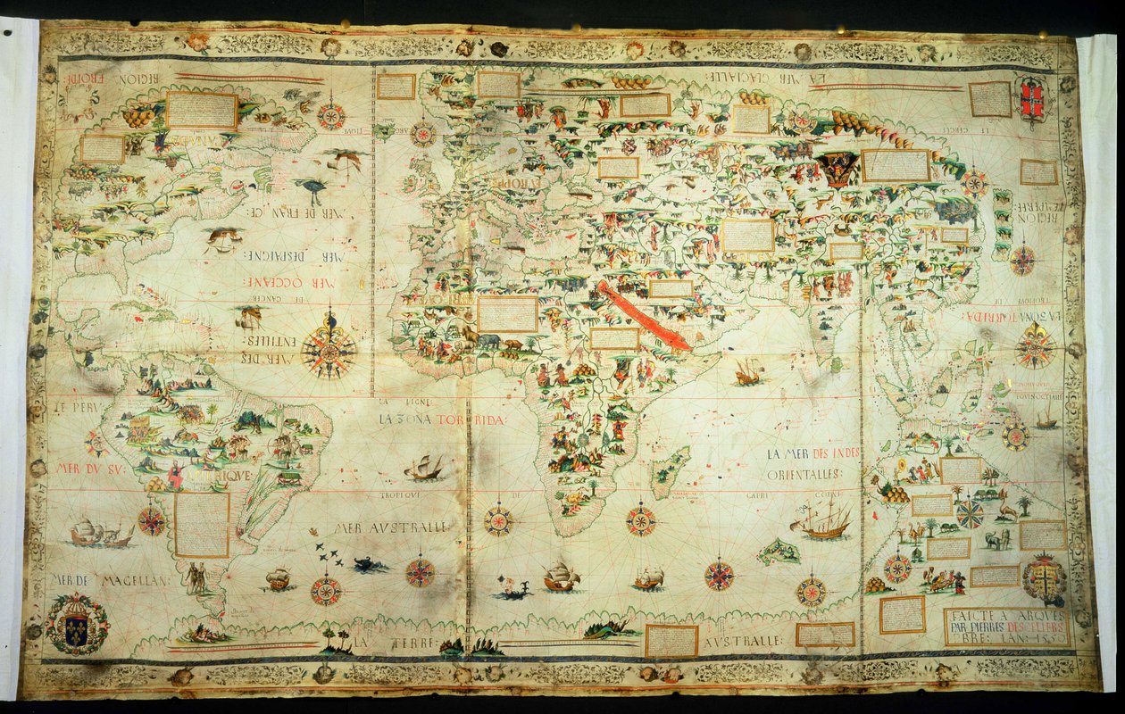 Carte du Monde - Pierre Desceliers