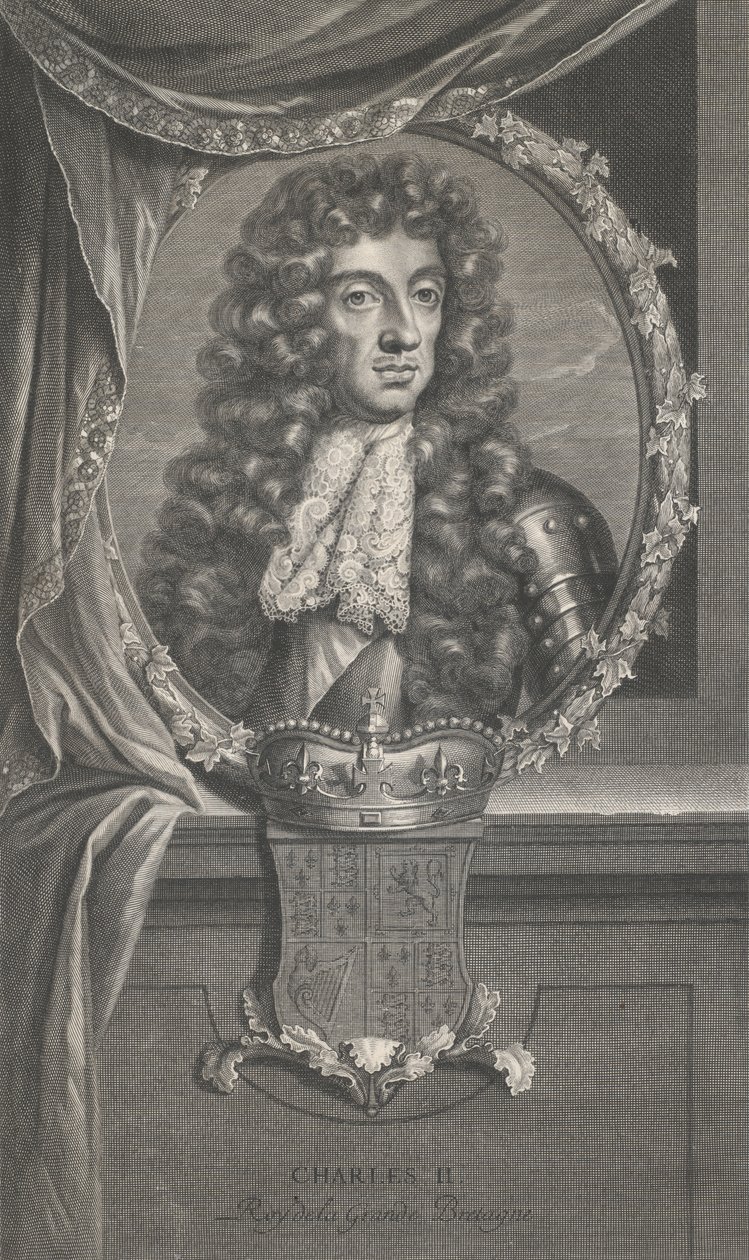 Portrait de Charles II - Pierre Drevet