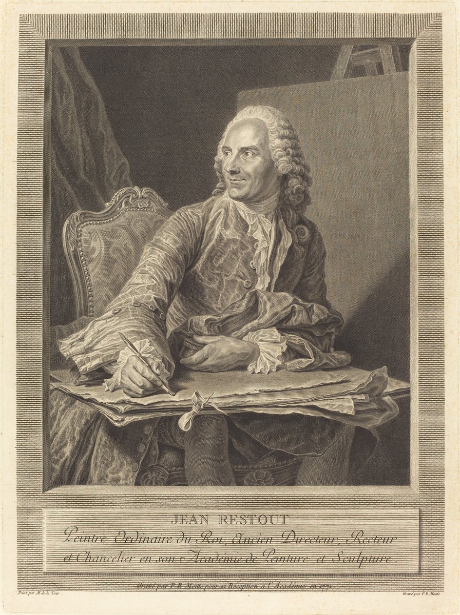 Jean Restout - Pierre Etienne Moitte after Maurice Quentin de La Tour
