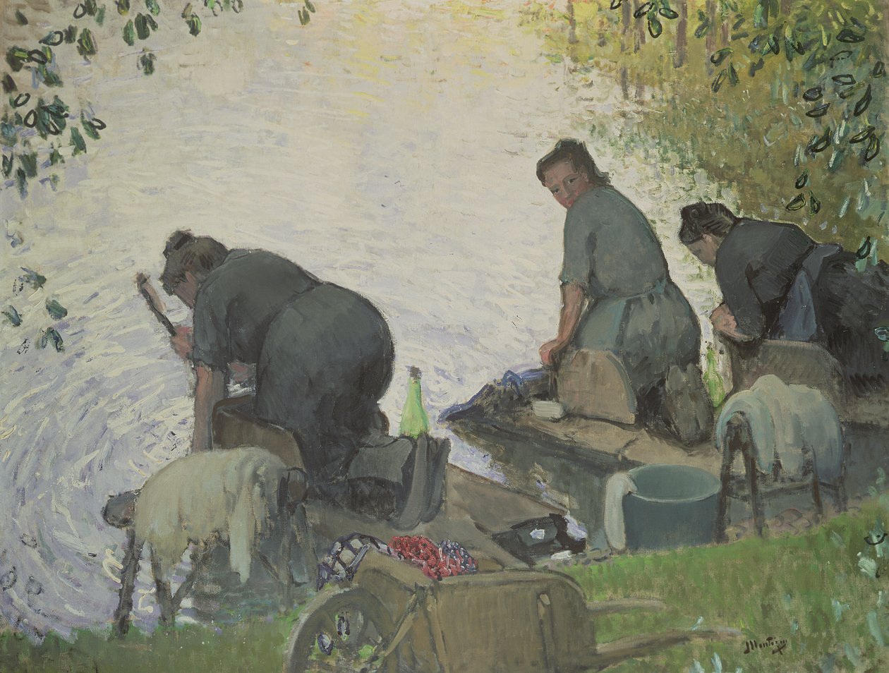 Les Lavandières - Pierre Eugene Montezin
