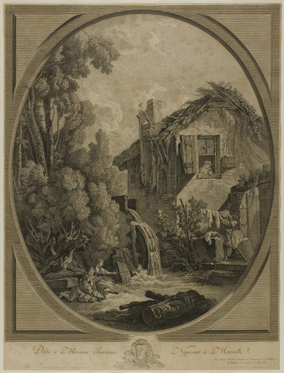 Paysage avec moulin à vent - Pierre Francois Laurent