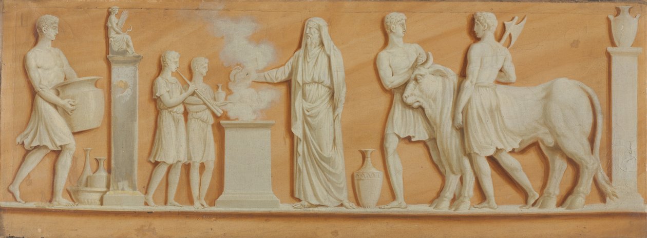 Peinture de dessus de porte - Pierre II Rousseau