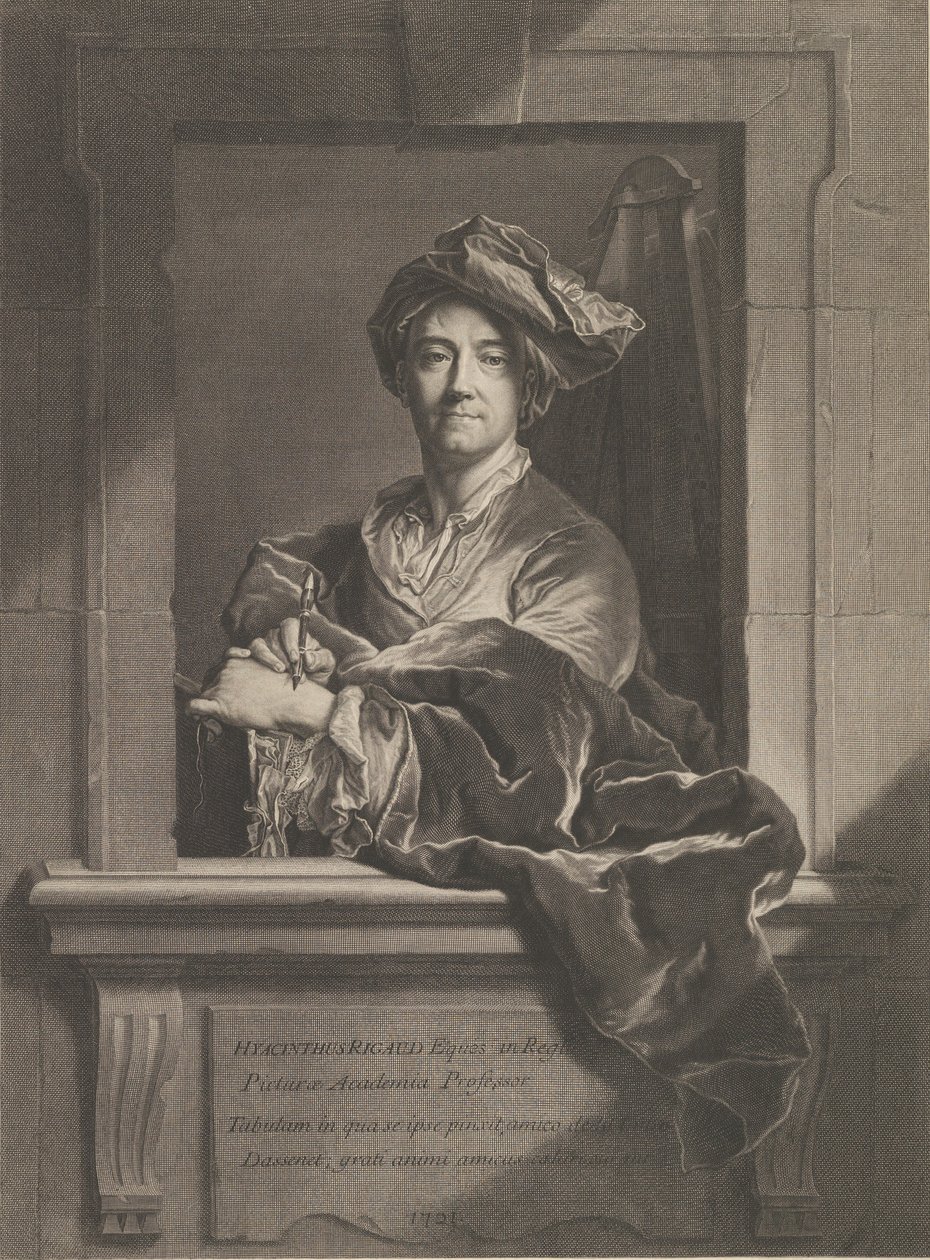 Portrait de Hyacinthe Rigaud, 1721 - Pierre Imbert Drevet