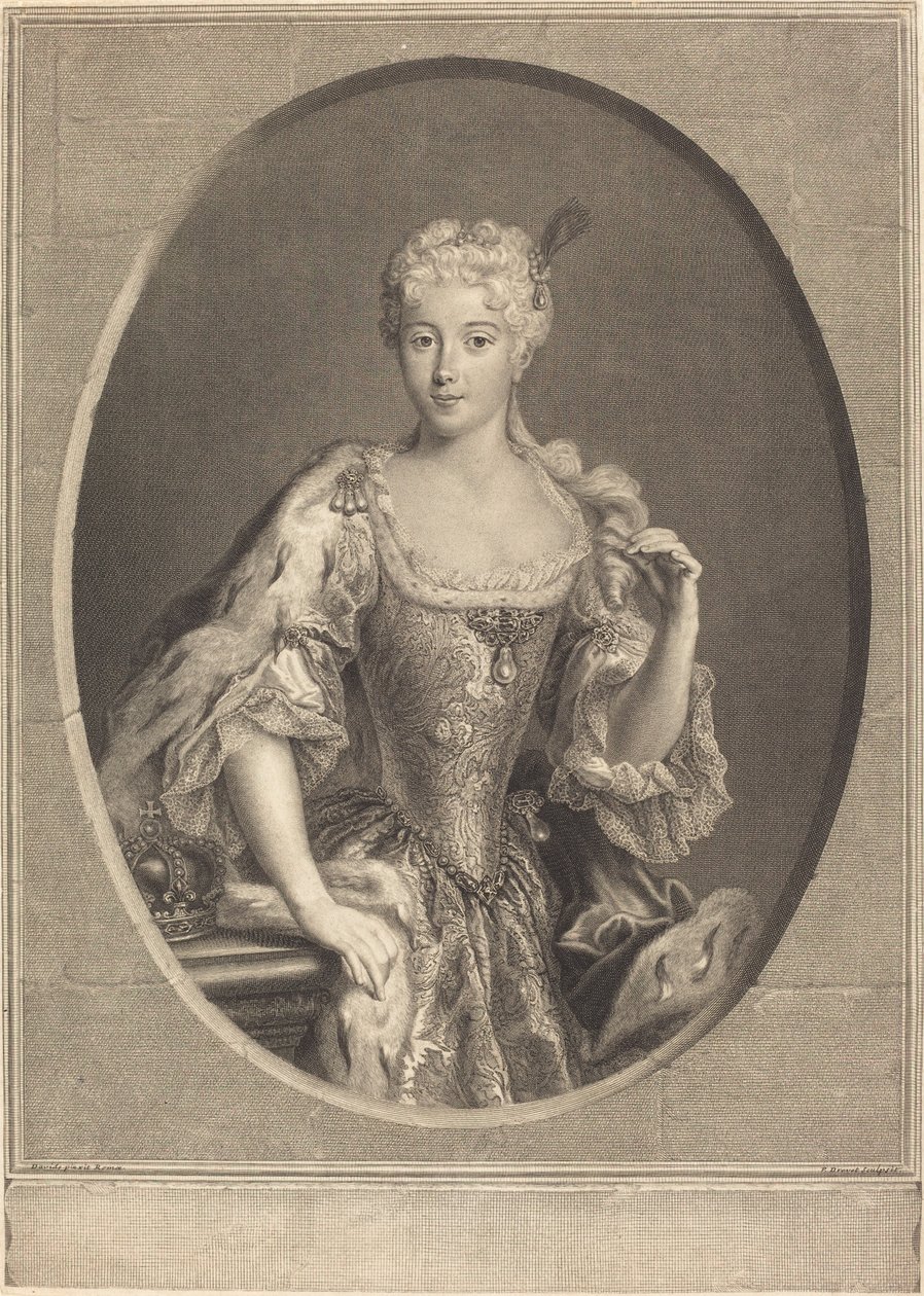 Maria Klementyna Sobieska - Pierre Imbert Drevet, after Antonio David