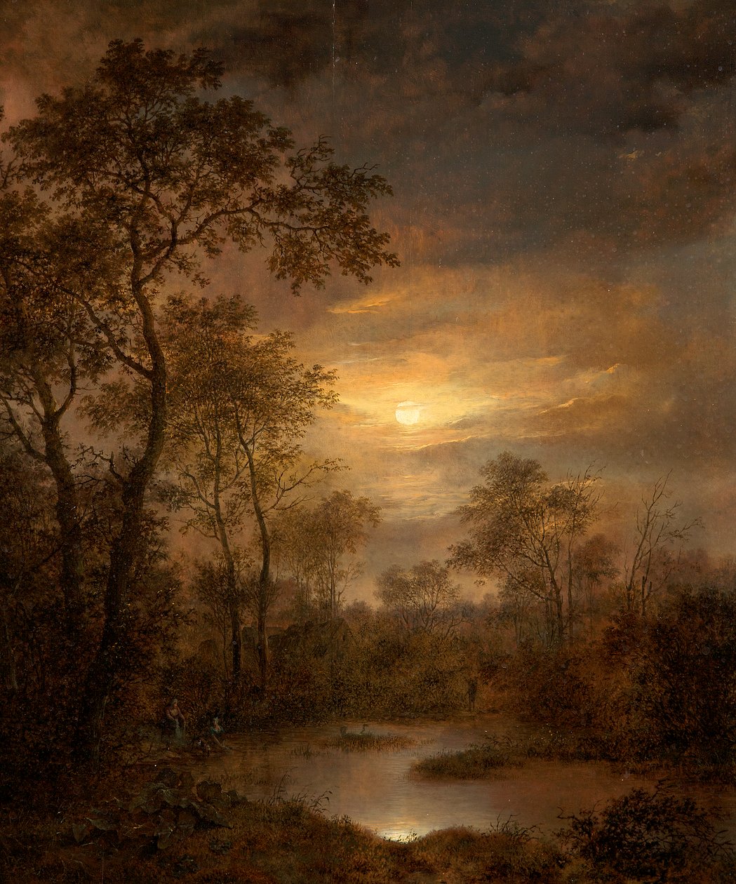 Scène au clair de lune - Pierre Jean Hellemans