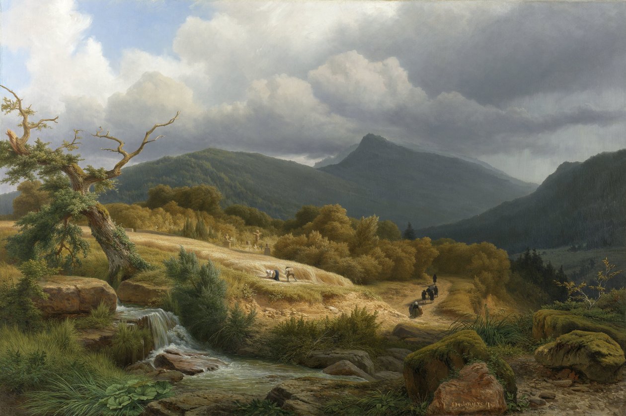 Le cimetière de Baden-Baden - Pierre Louis Dubourcq