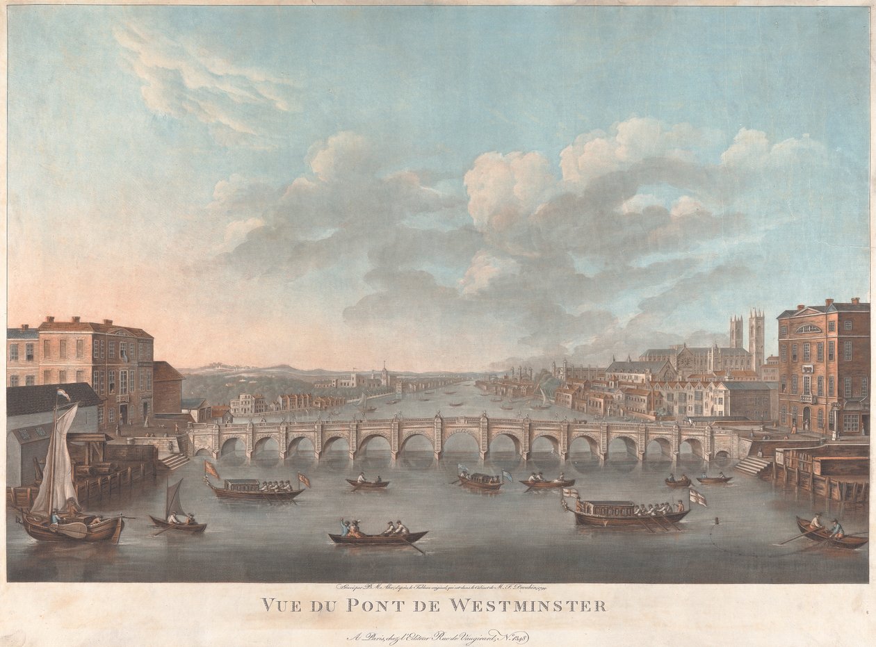 Vue du Pont de Westminster - Pierre Michel Alix