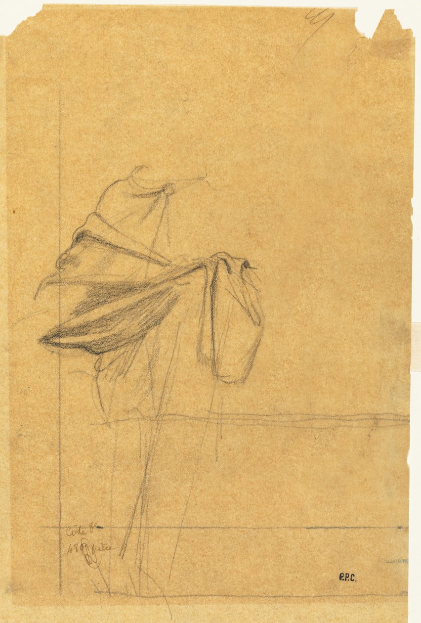 Étude de draperie, seconde moitié du 19e siècle - Pierre Puvis de Chavannes