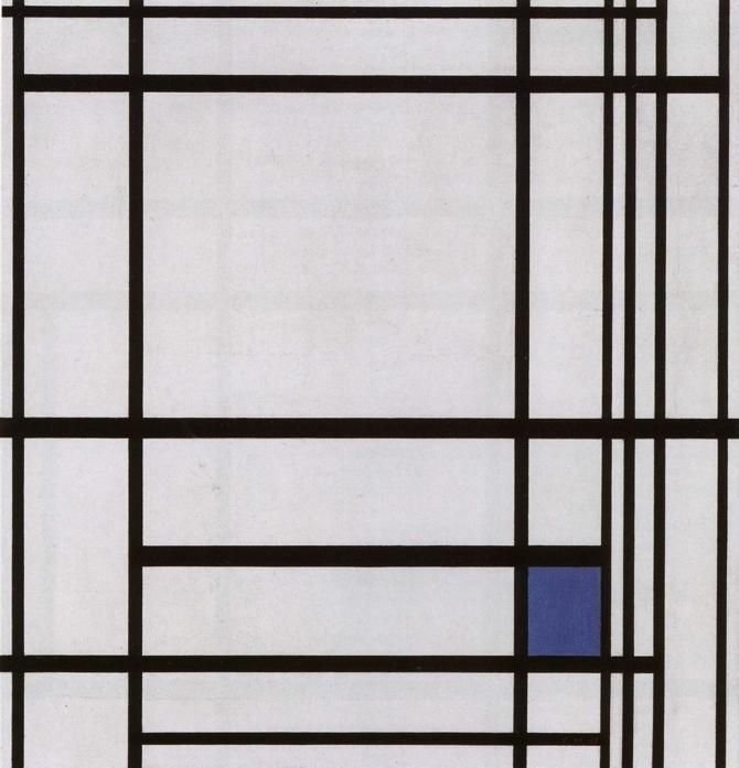 Composition avec Bleu - Piet Mondrian