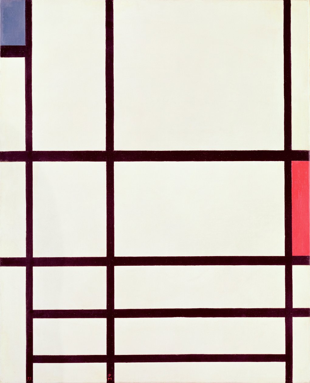 Composition en rouge, bleu et blanc : II, 1937 - Piet Mondrian