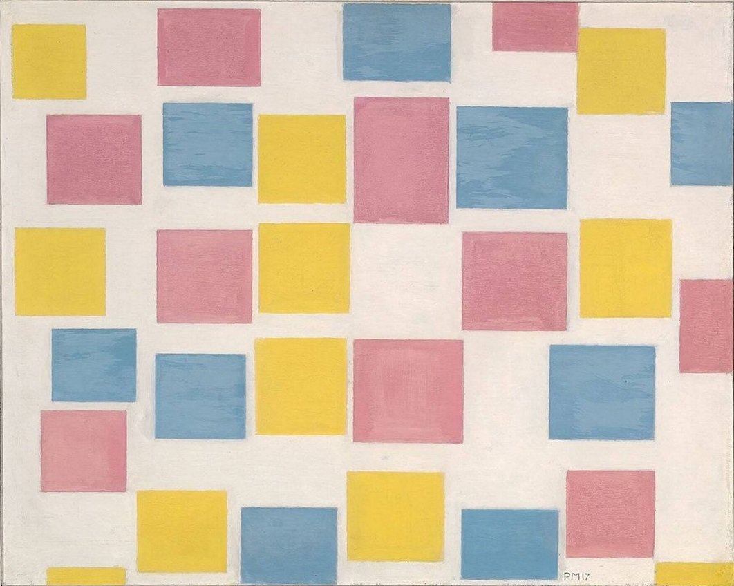 Composition avec champs de couleur - Piet Mondrian