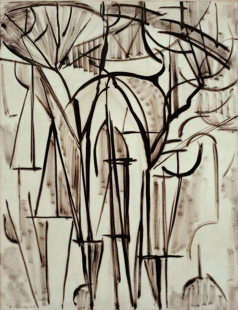 Composition Arbres I - Piet Mondrian