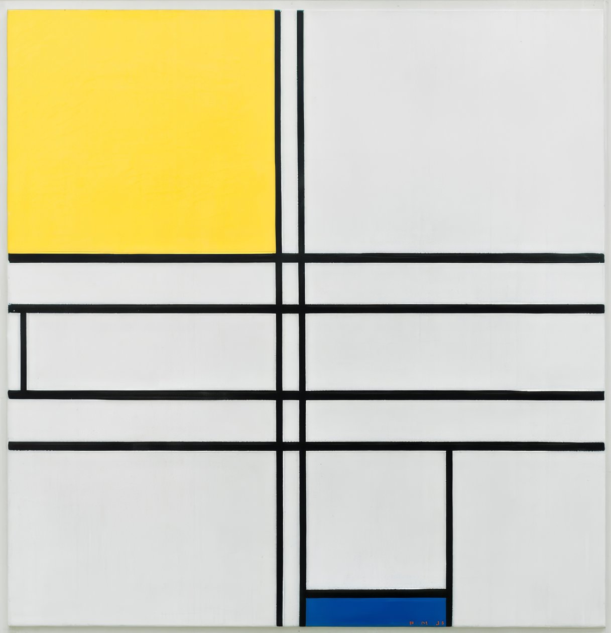 Composition C; Composition en bleu et jaune - Piet Mondrian