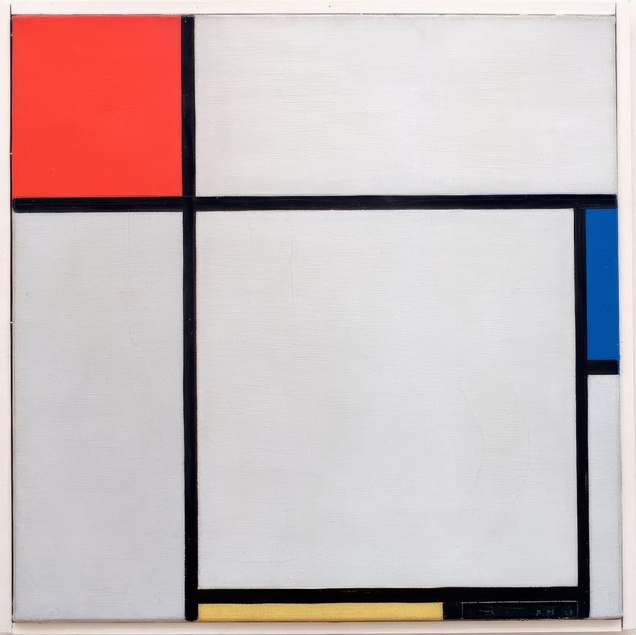 Composition; Composition avec rouge, bleu, jaune et noir - Piet Mondrian