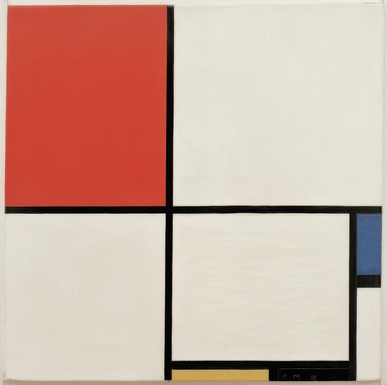 Composition n° III; Composition avec rouge, bleu, jaune et sch - Piet Mondrian