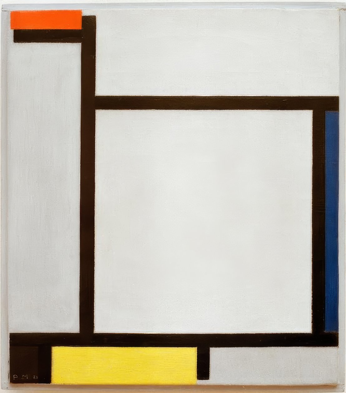 Composition avec rouge, bleu, noir, jaune et gris - Piet Mondrian