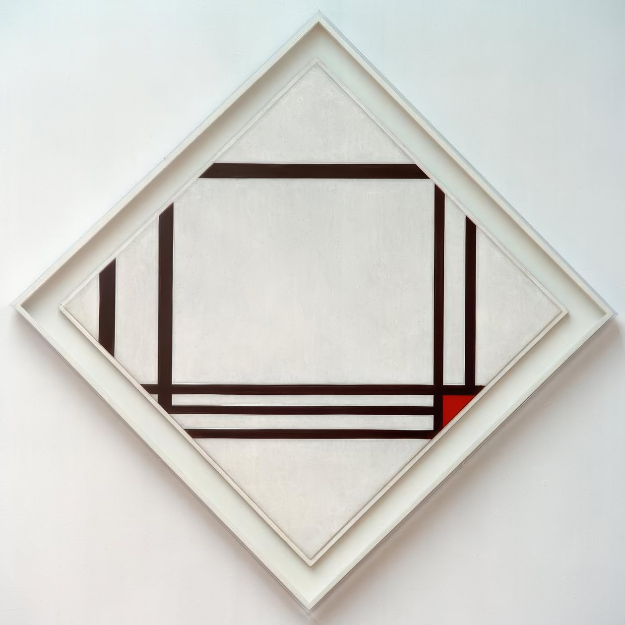Image No. III, Composition en losanges avec huit lignes et rouge - Piet Mondrian