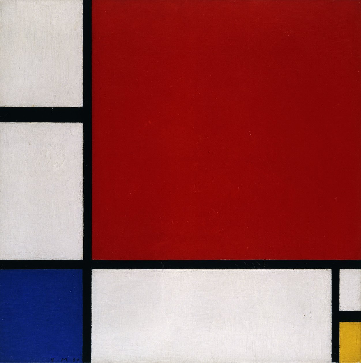 Composition avec rouge, bleu et jaune - Piet Mondrian