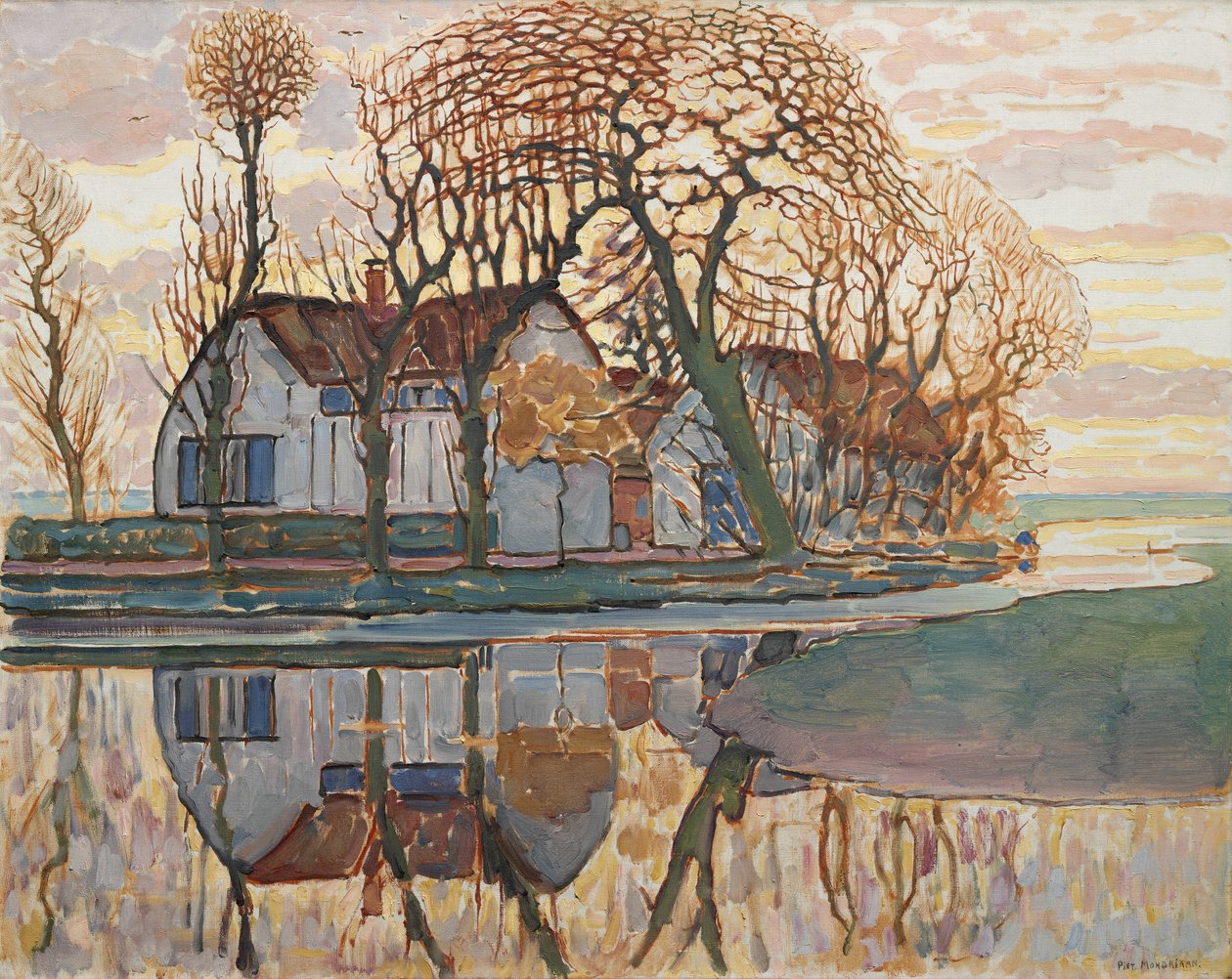 Ferme près de Duivendrecht, c.1916 - Piet Mondrian