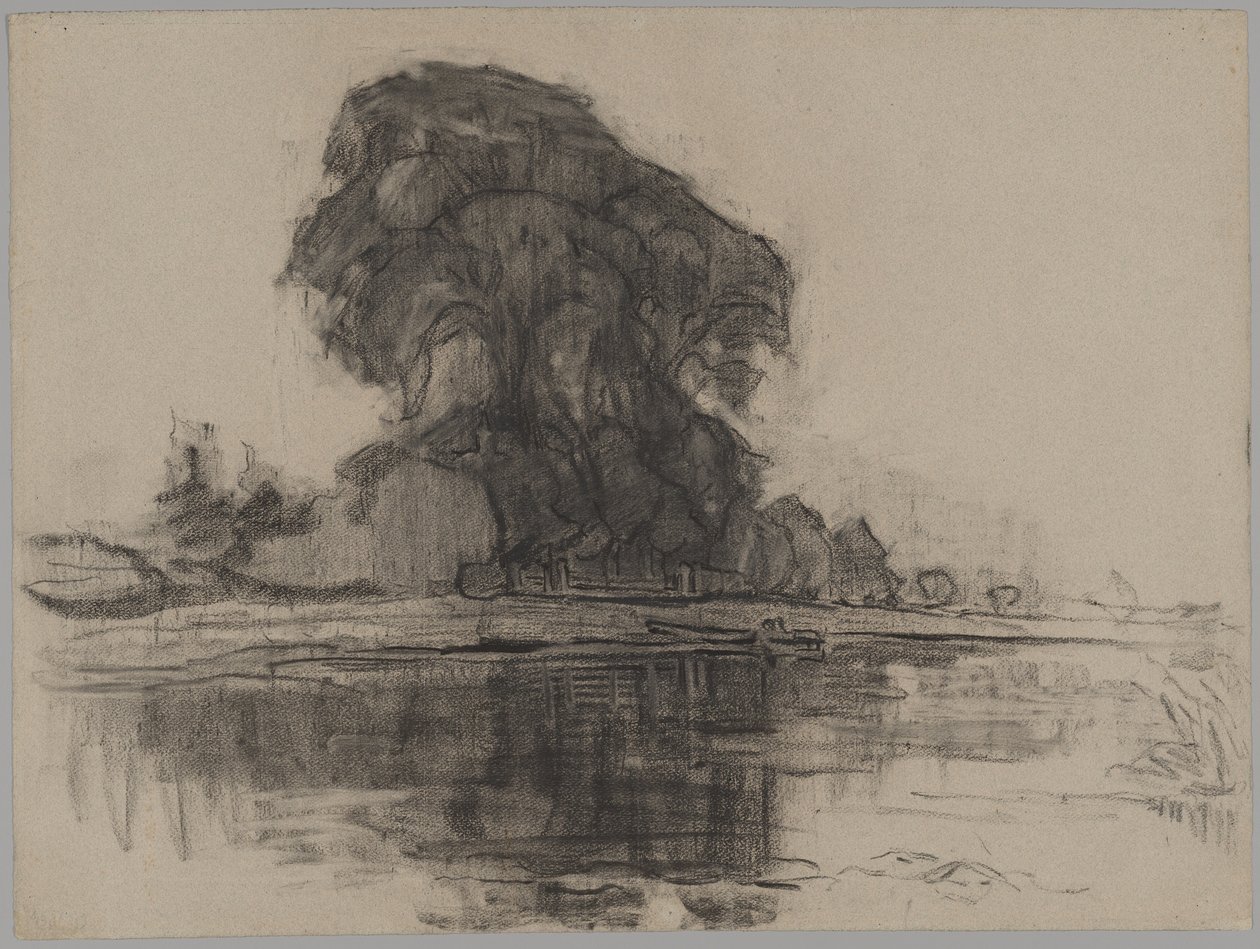 Ferme Landzicht : Étude de composition - Piet Mondrian