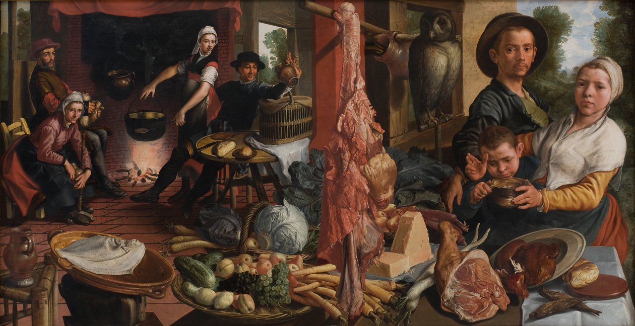 La cuisine grasse. Voluptas Carnis - Pieter Aertsen