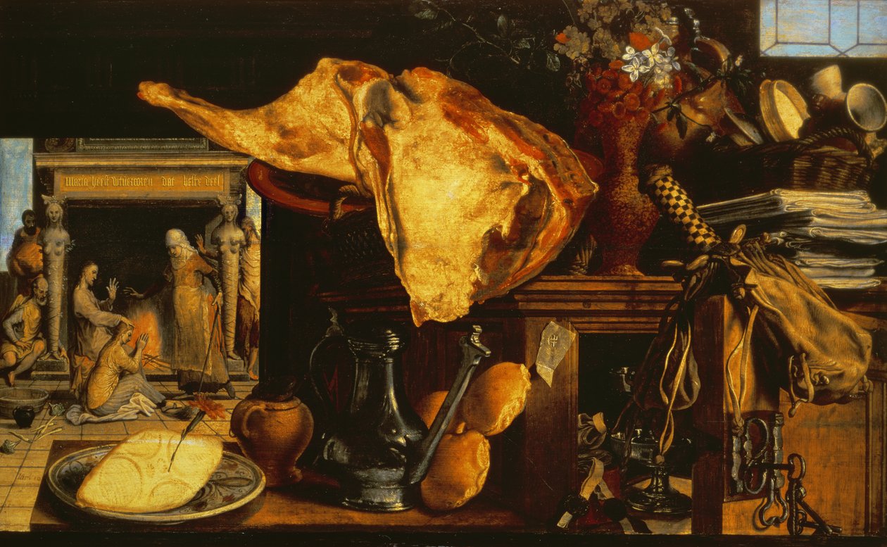 Nature morte de vanité (Christ avec Marie et Marthe), 1552 - Pieter Aertsen