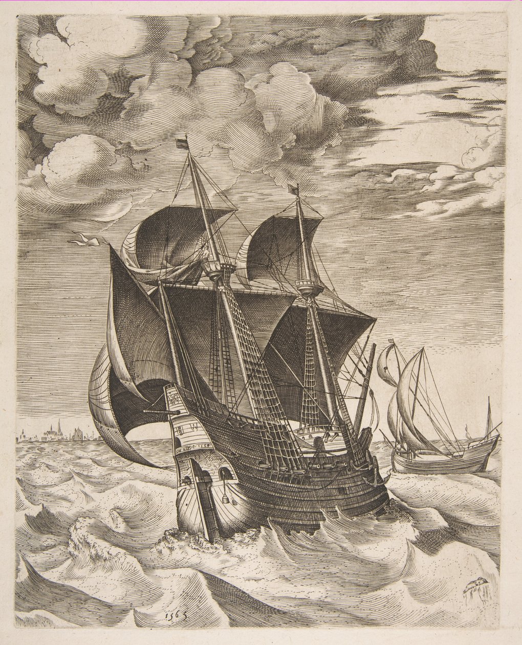 Un Hulk néerlandais et un Boeier des Vaisseaux à Voile - Pieter Bruegel the Elder