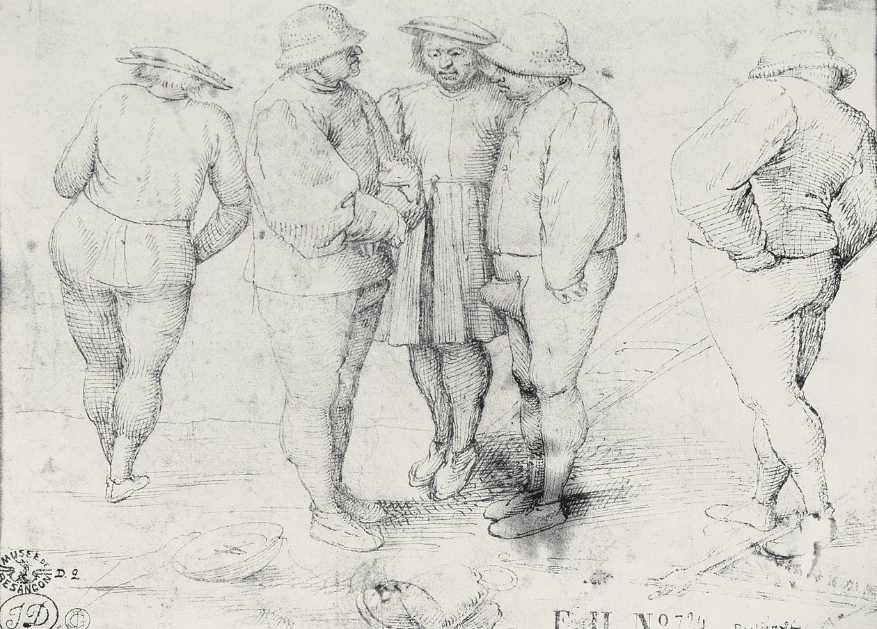 Paysans en Conversation - Pieter Bruegel the Elder