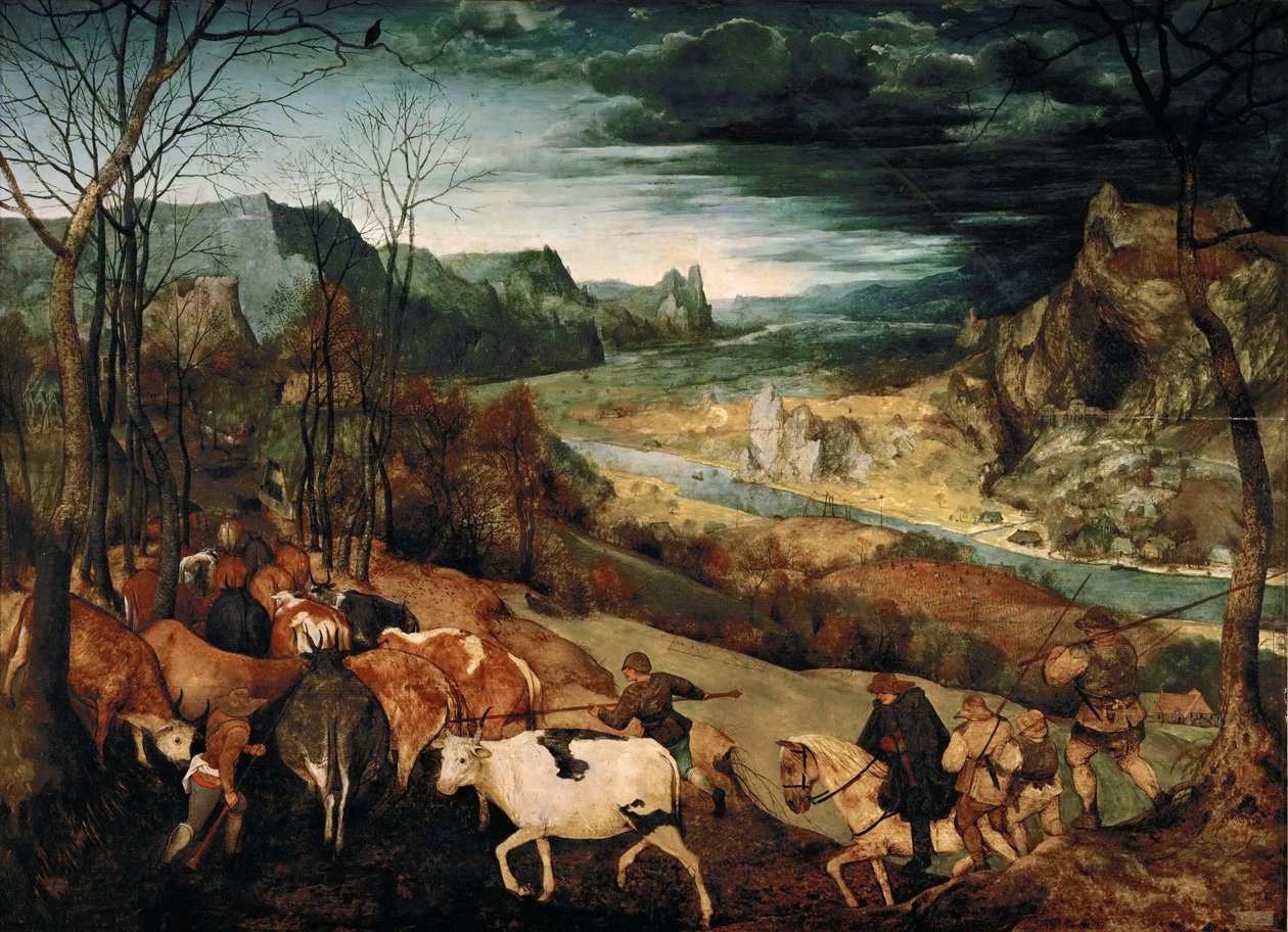 Le retour du troupeau (Automne) - Pieter Bruegel the Elder