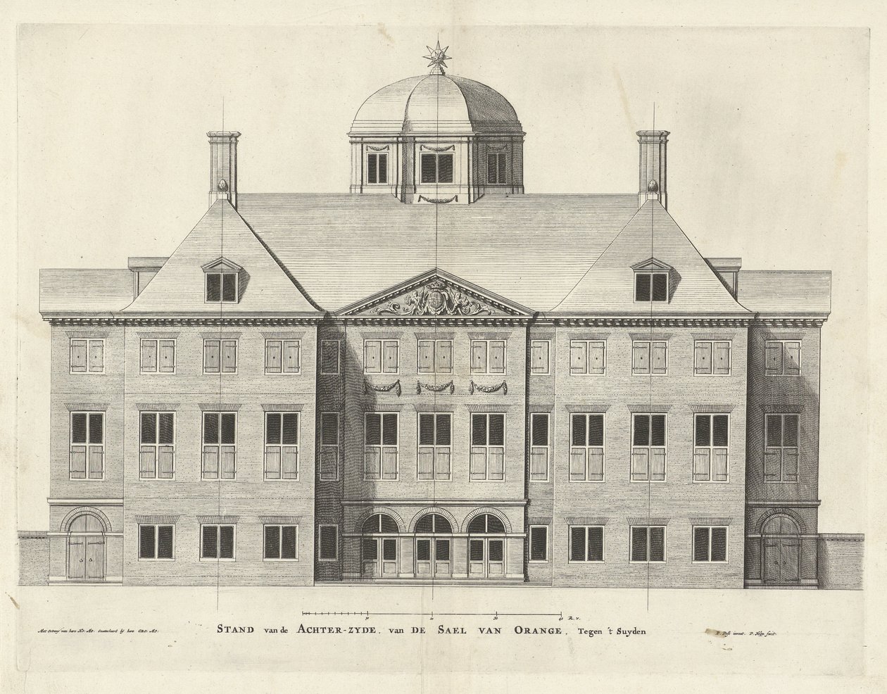 Arrière du Palais Huis ten Bosch, Hollande, Pieter Nolpe d