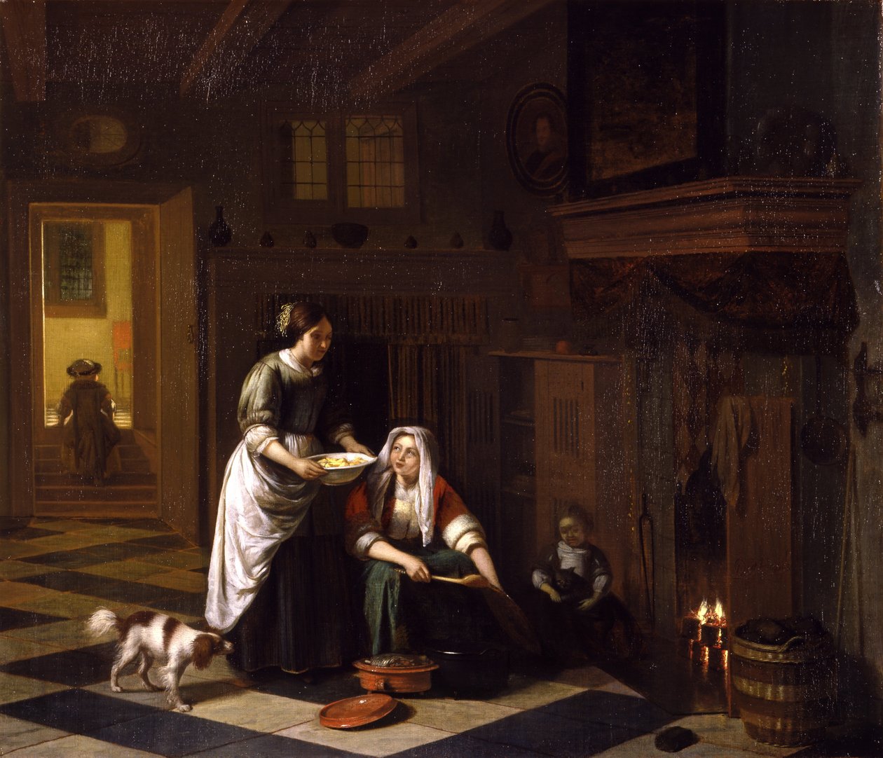 Au coin du feu - Pieter de Hooch