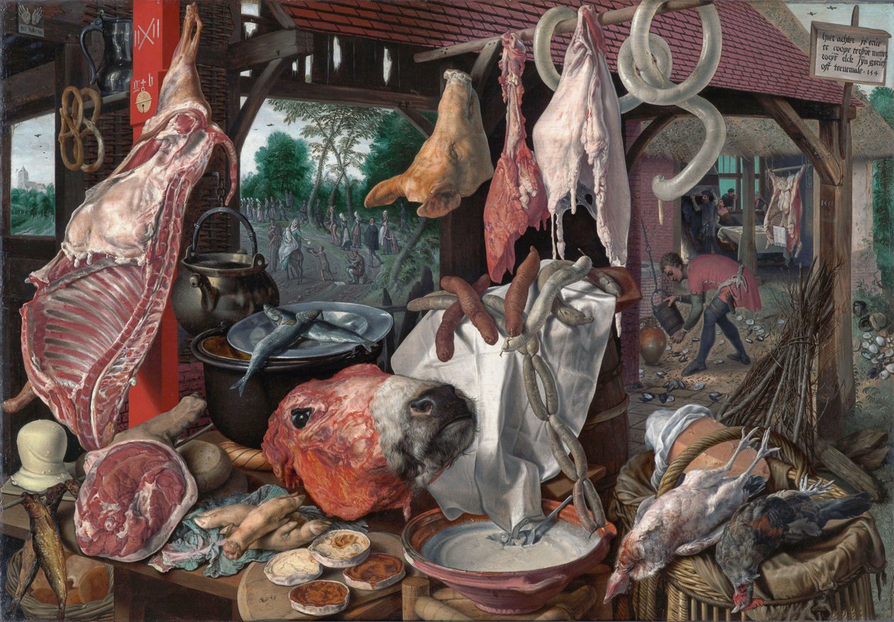 Boucherie avec fuite en Égypte - Pieter Aertsen