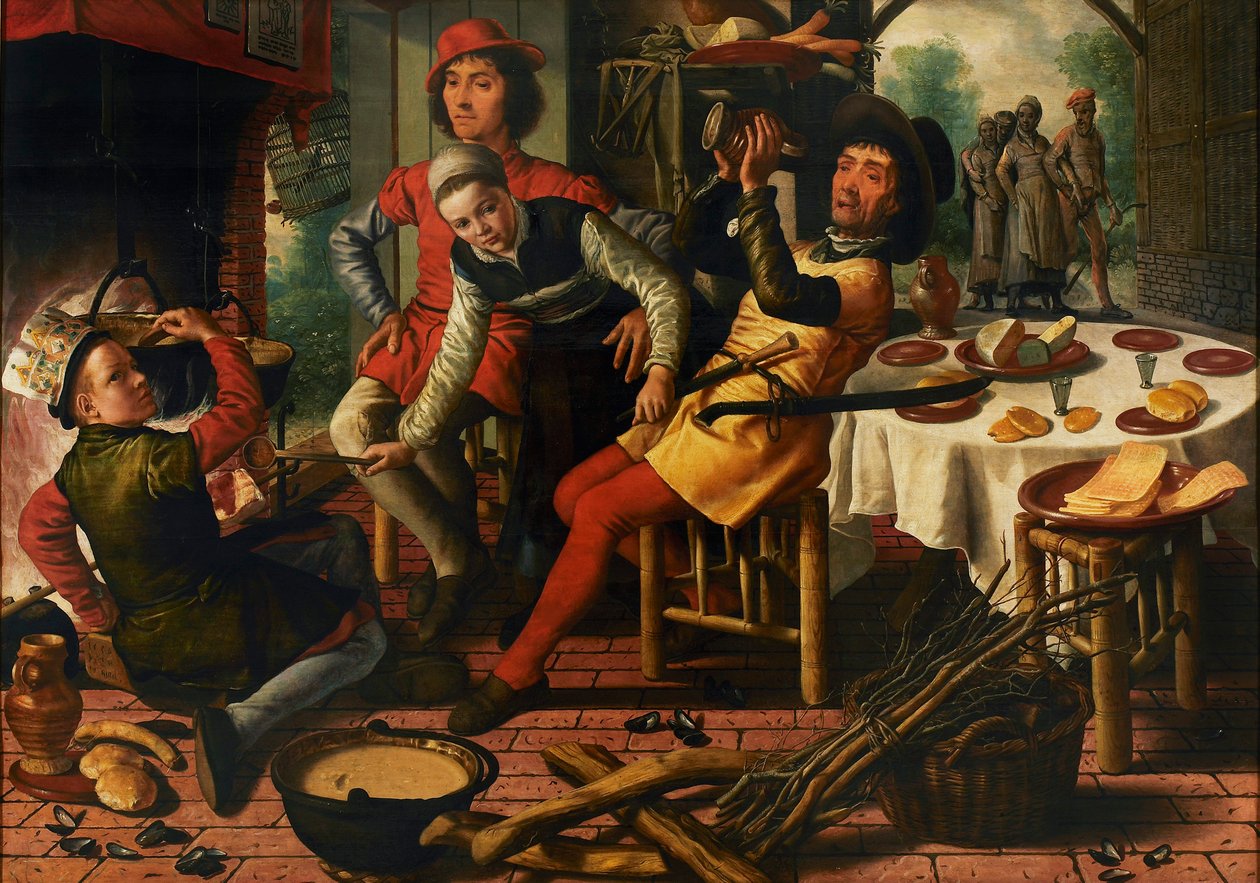 Paysans près du foyer - Pieter Aertsen