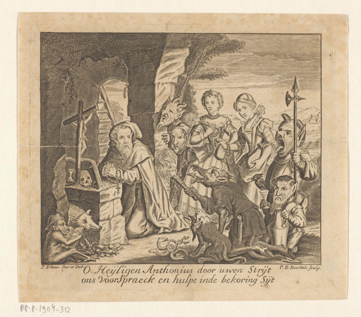 La tentation de Saint Antoine - Pieter Balthasar Bouttats