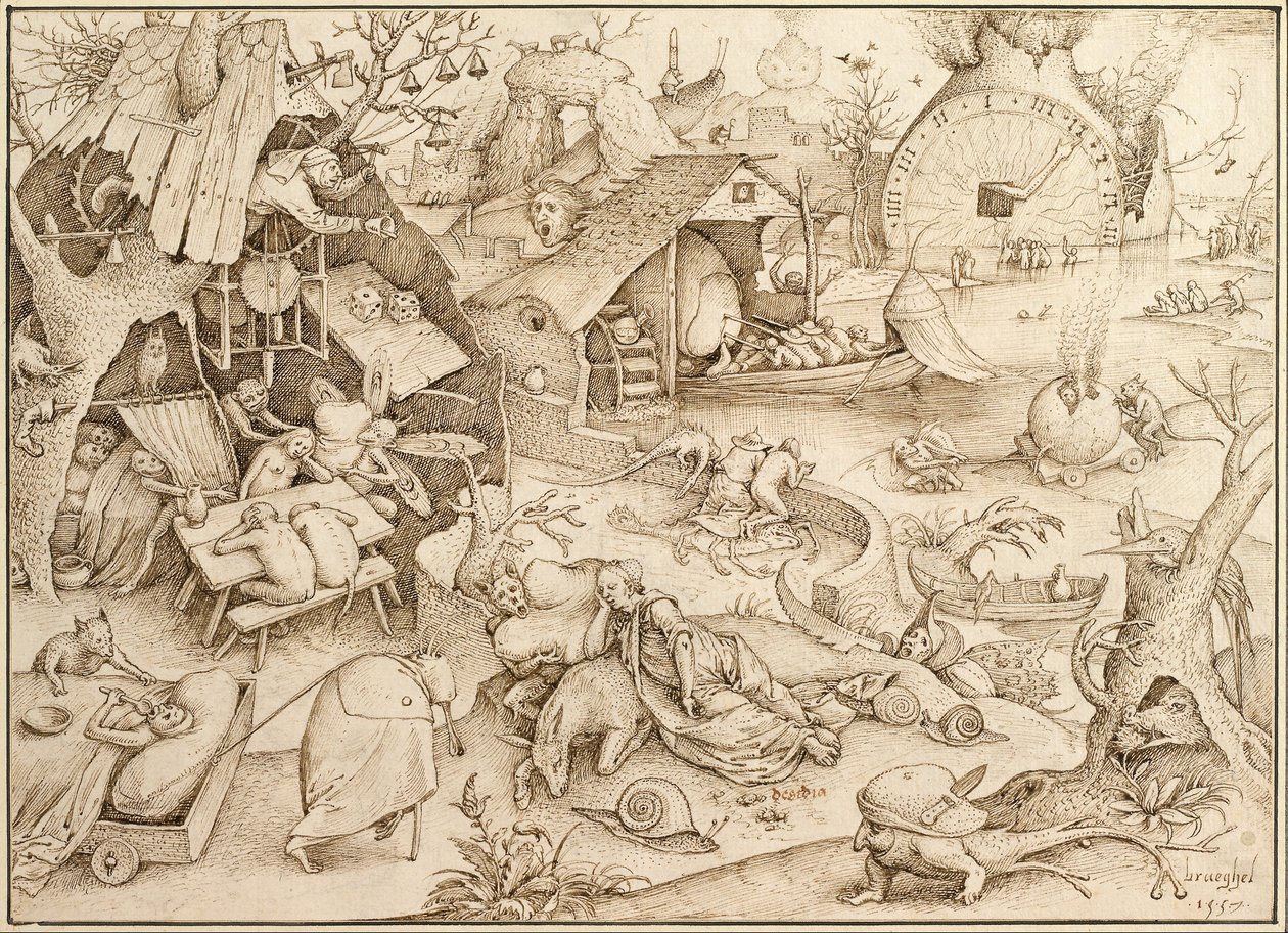 Desidia (Paresse), 1557 - Pieter Bruegel the Elder