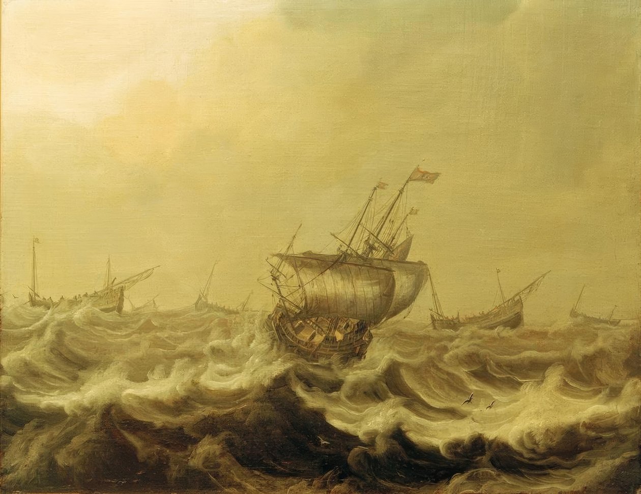 Navires dans la tempête - Pieter Coopse