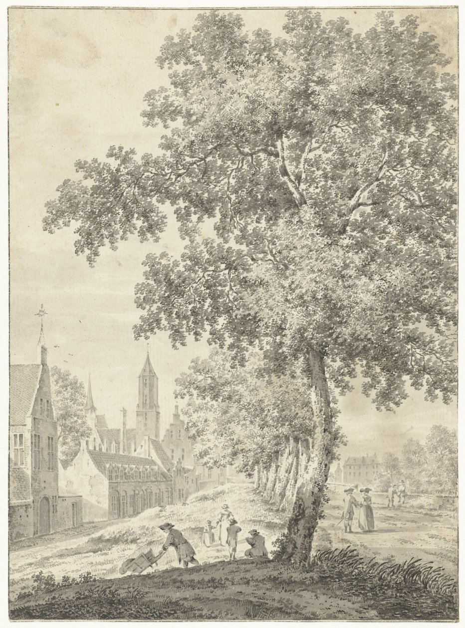 Sur les remparts de la ville à Utrecht - Pieter Jan van Liender