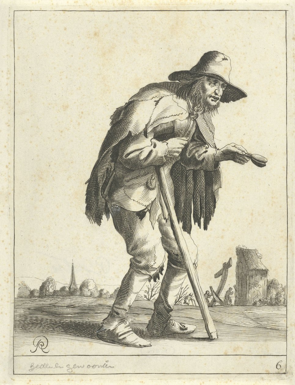 Mendiant lépreux (Mendiants et paysans) - Pieter Jansz Quast